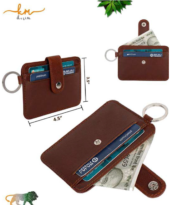 LEATHER CREDIT CUM VISITING CARD CUM MONEY POUCH (4.5”x3.5”) - CGP-3336 :   : Stationery