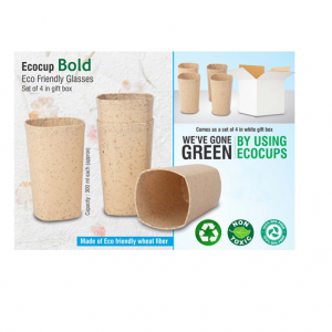 EcoCup Bold Eco Friendly Glasses Set Of 4 In Gift Box - CGP-3131