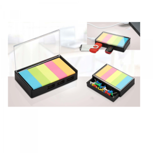 SMALL USB HUB WITH STICKY NOTES AND DRAWER 3 USB PORTS - CGP-2726