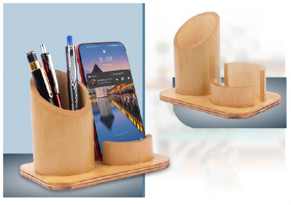 BAMBOO MINI SET TUMBLER WITH PHONE STAND CARD HOLDER - CGP-3282