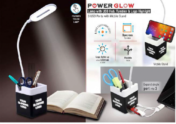 Spacious Lamp with Tumbler and USB hub - CGP-3289