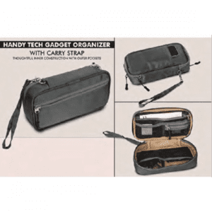 Handy Tech Gadget Organiser With Carry Strap